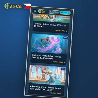 Casea Casino cashback až 25 % týdně z live casino — ikona vrácení peněz