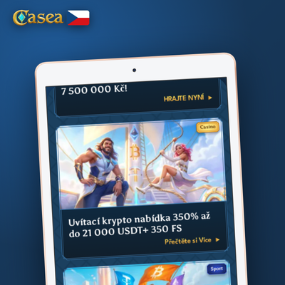Casea Casino free spiny — 350 zatočení zdarma rozložených do čtyř vkladů